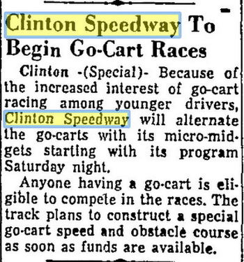 Clinton Race Track - May 1959